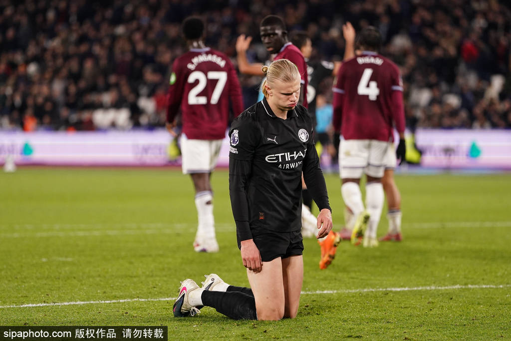 英超-再掉链子！B席破门 曼城1-1西汉姆落后阿森纳9分